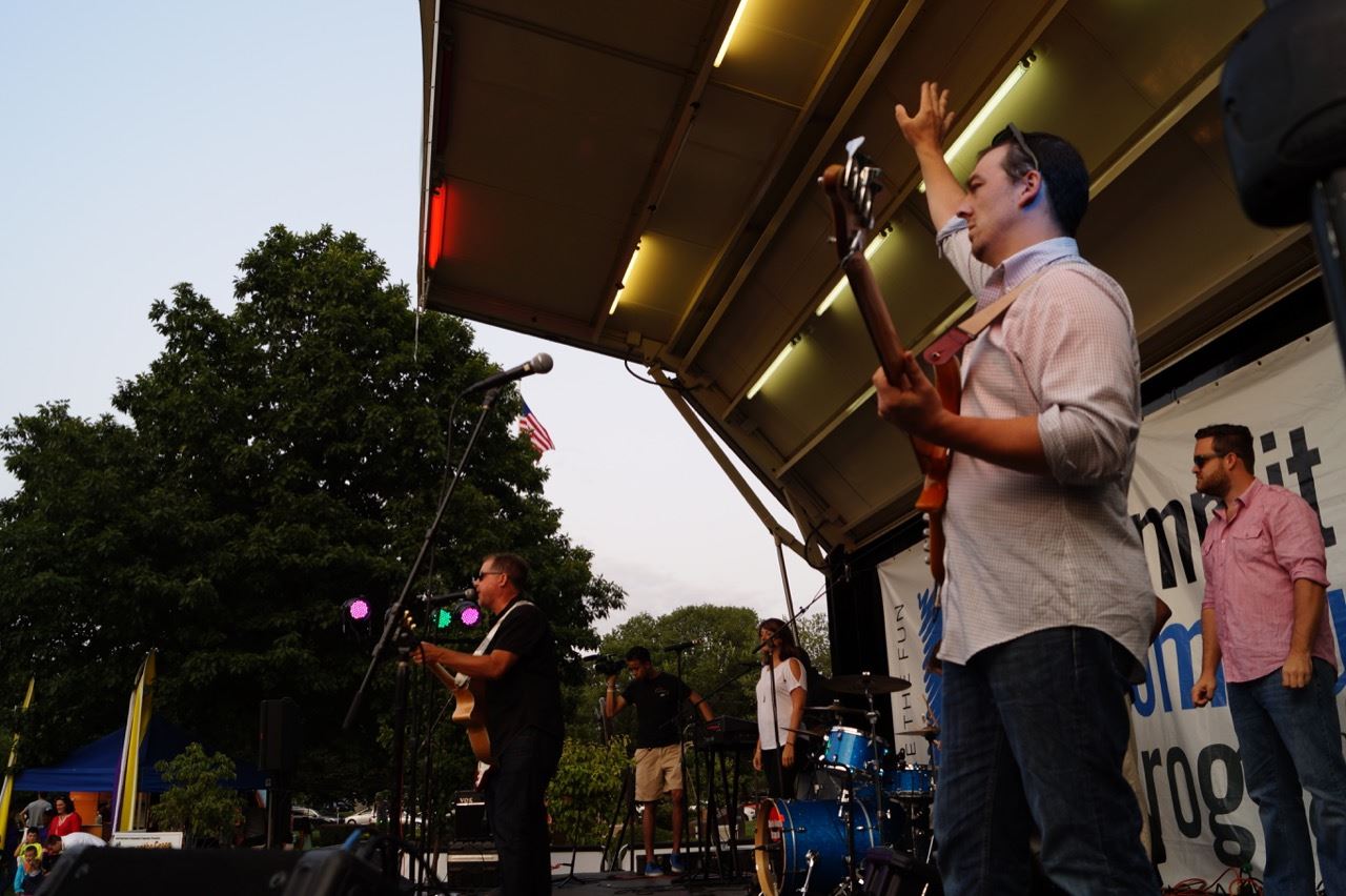 Band plays at the Brian Kirk and the Jirks - Hot Summer Nights event.